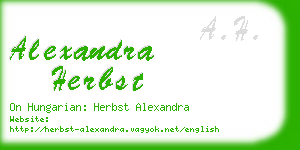 alexandra herbst business card